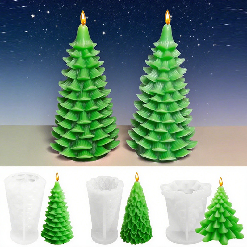 

1 piece, tree series fragrance candle silicone mold DIY baking cake decoration handcraft creative gift