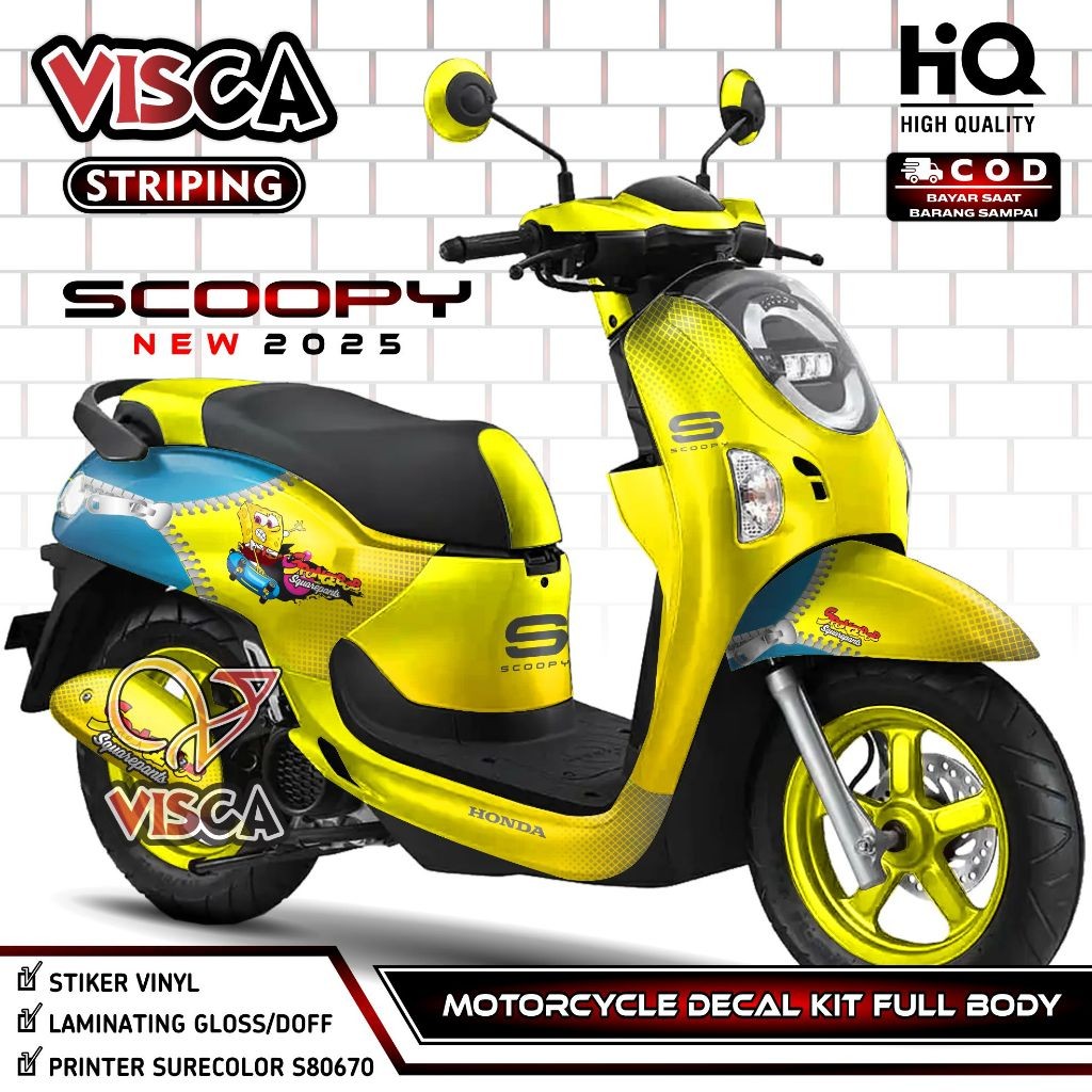 (PROMO SPECIAL) Decal Scoopy Terbaru 2025 Full Body - Stiker Scoopy 2025 Fullbody - Dekal Scoopy New