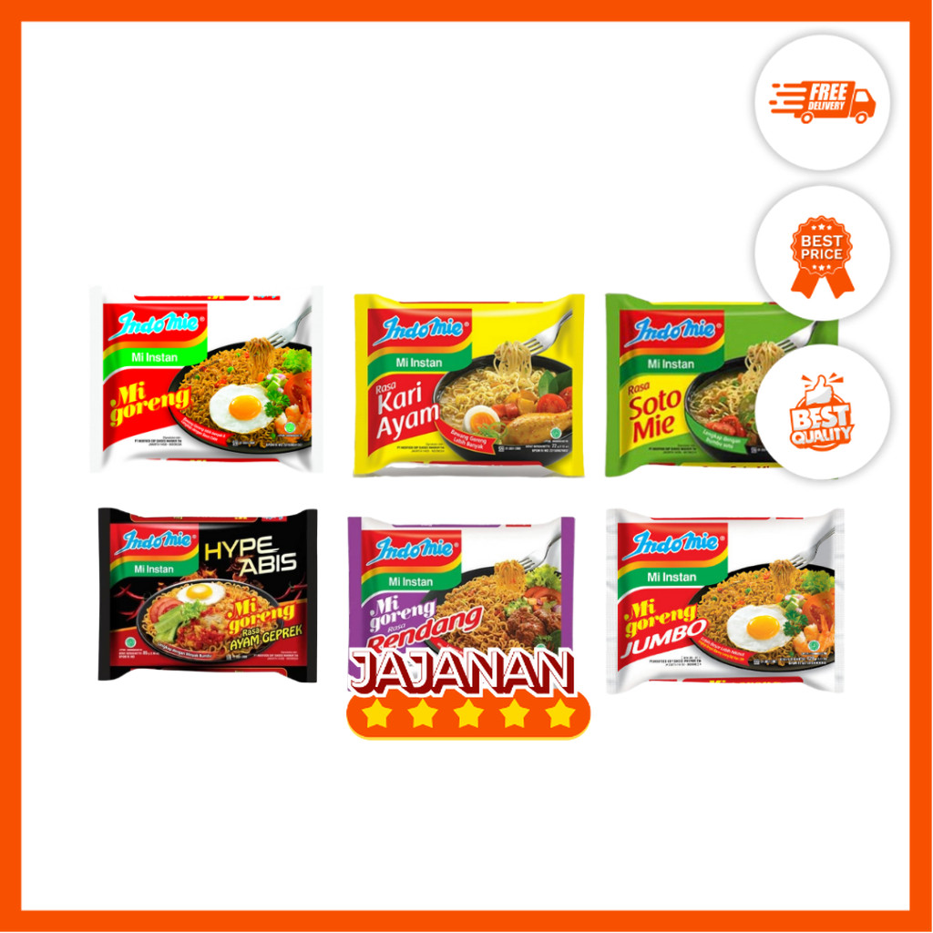 

[5 PCS LEBIH HEMAT] Indomie Goreng/Kari/Soto/Geprek/Rendang/Ayam/Jumbo