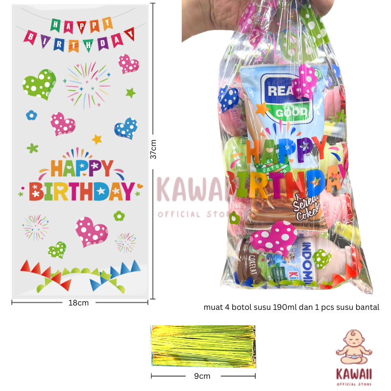 

KS Plastik Hadiah Happy Birthday isi 50 lembar ukuran 37x18cm Kado Hadiah Bingkisan Snack Ulang Tahun Karakter Lucu Plastik Snack Ultah Anak Cowok Cewek Ulang Tahun Plastik Biskuit Permen