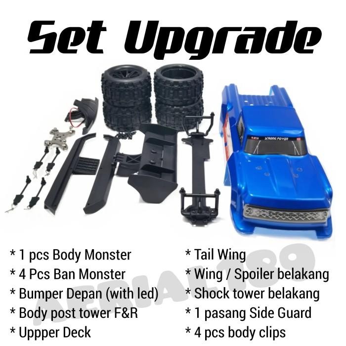 promo Convert Body shell RC wltoys 1/12 124016 124017 124018 124019 124007 - Biru