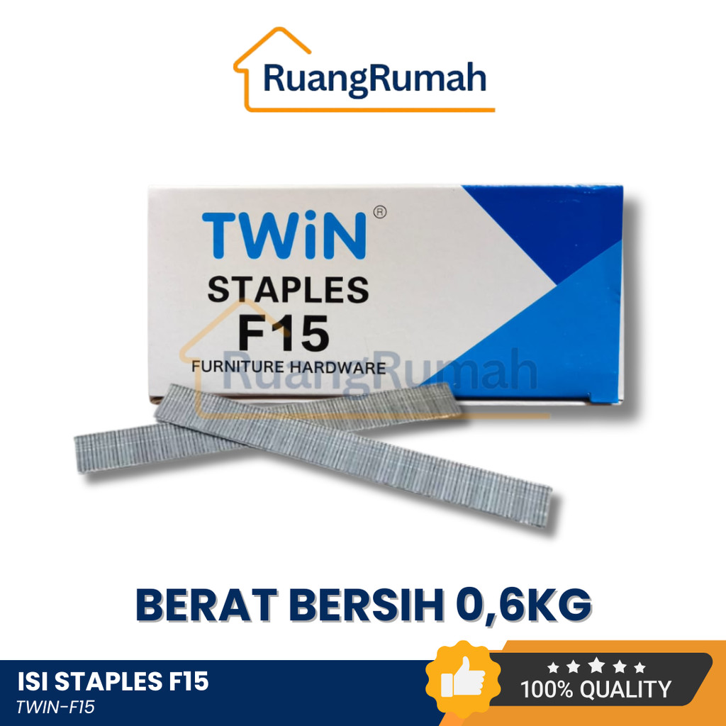 

(Grosir) TWIN Isi Paku Tembak Angin F15 0,6kg Staples Gun Tacker F15 kualitas MEPLA