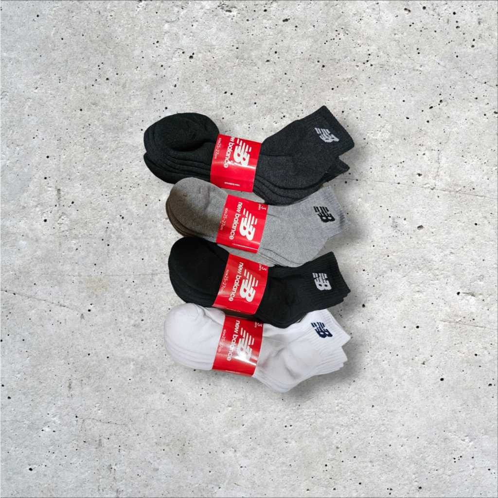 Kaos Kaki NB New Bal*nce Kaos Kaki Cowok Cewek Sport Socks Tebal Quarter Cutting Mata Kaki Unisex Pr