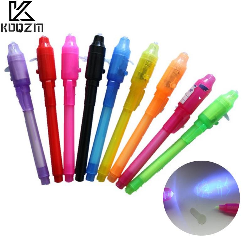 

2 In 1 Magic Luminous Light Pen UV Writing Invisible Ink Pen Kid Toy Creative Stationery School Office Drawing Ink Pen