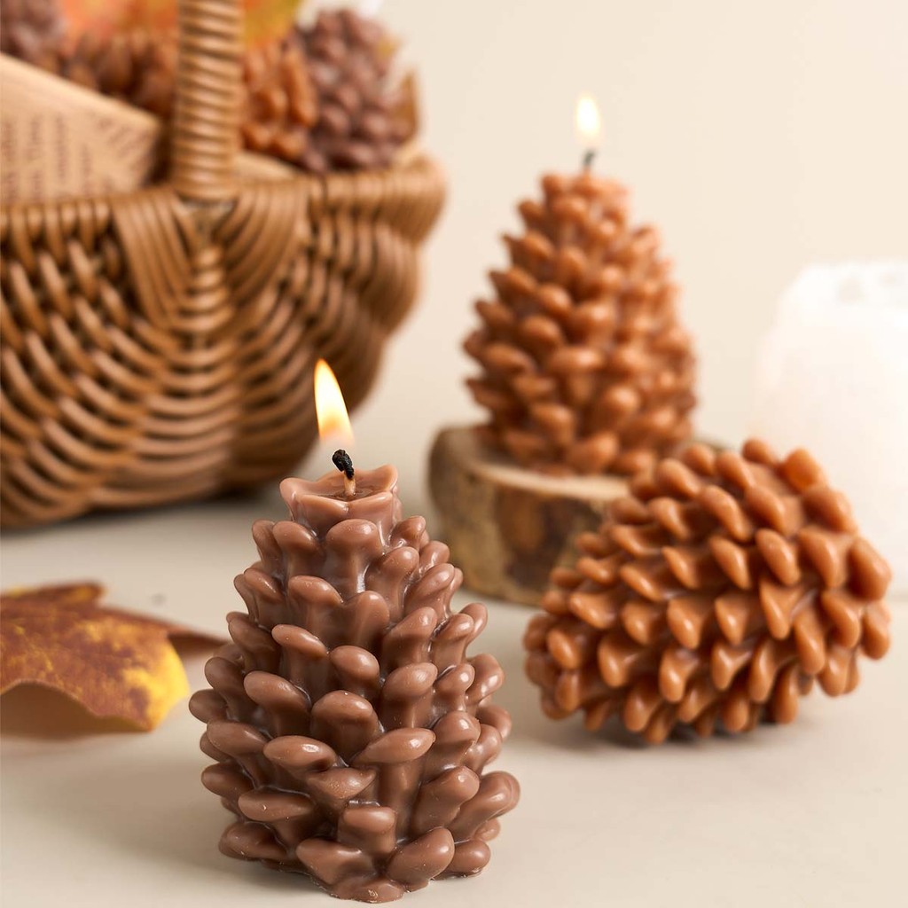 

3D Pine Cone Silicone Mold DIY Ornament Candle Molds Soap Plaster Epoxy Resin Craft Gifts Making Mould Home Decor