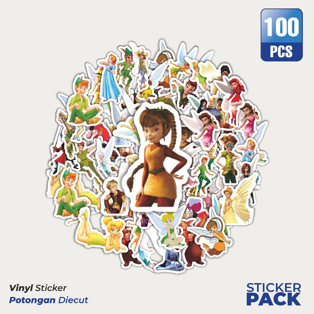 

Super Hemat! 100 PCS Stiker Tinker Bell V2 Waterproof Aesthetic- Untuk Laptop, Motor, dan Helm - Paper Stationery Pack