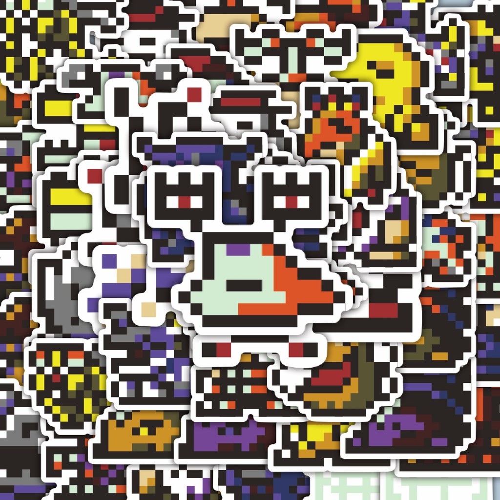 

100PCS Lucu Stiker Pixel Digimon V4 Stiker Aesthetic Stiker Anti Air Stikers Berperekat Waterproof sticker decal buat Motor Helm Buku Journal Koper Casing HP Laptop Botol Minum Hadiah anak