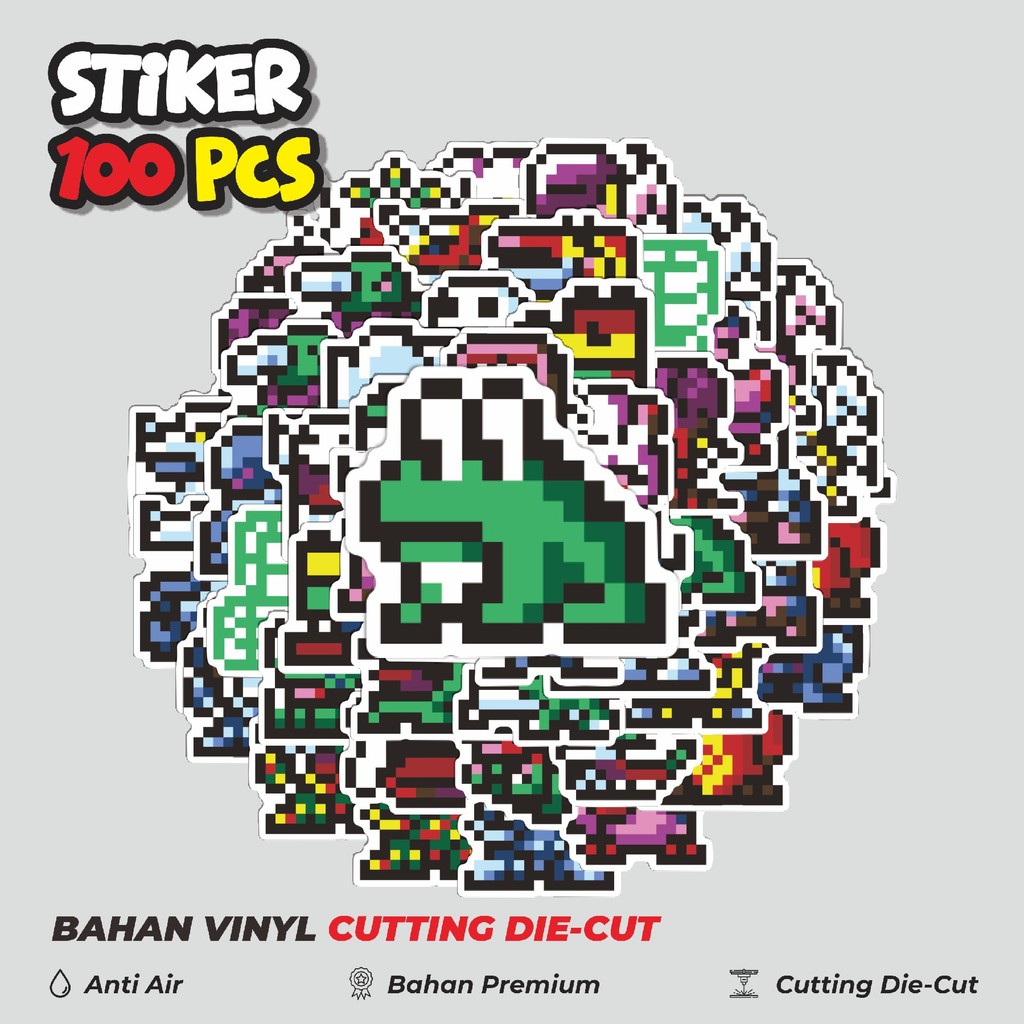 

Terbaru! 50 pcs Stiker Pixel Digimon V24 Dekorasi Lucu Kreatif untuk Notebook, Skateboard, HP