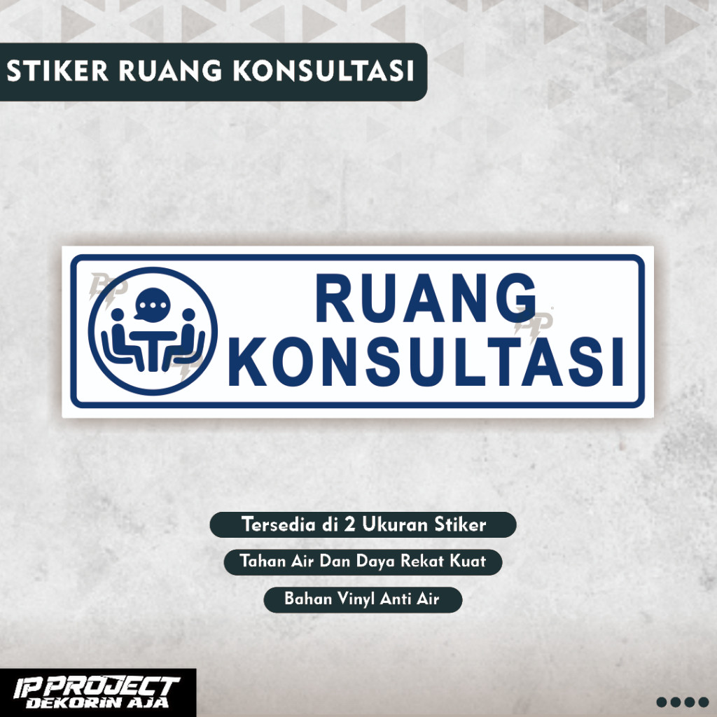 

Stiker Ruang Konsultasi / Stiker Rumah Sakit / Stiker Konsultasi / Stiker Puskesmas / Stiker Klinik