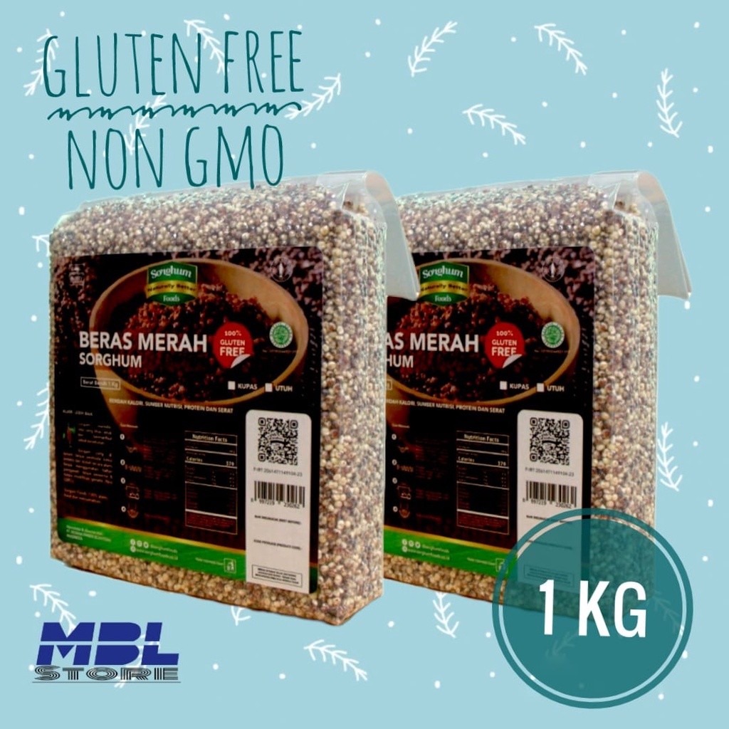 

Beras Sorghum Sorgum Merah kupas 1 kg Gluten free