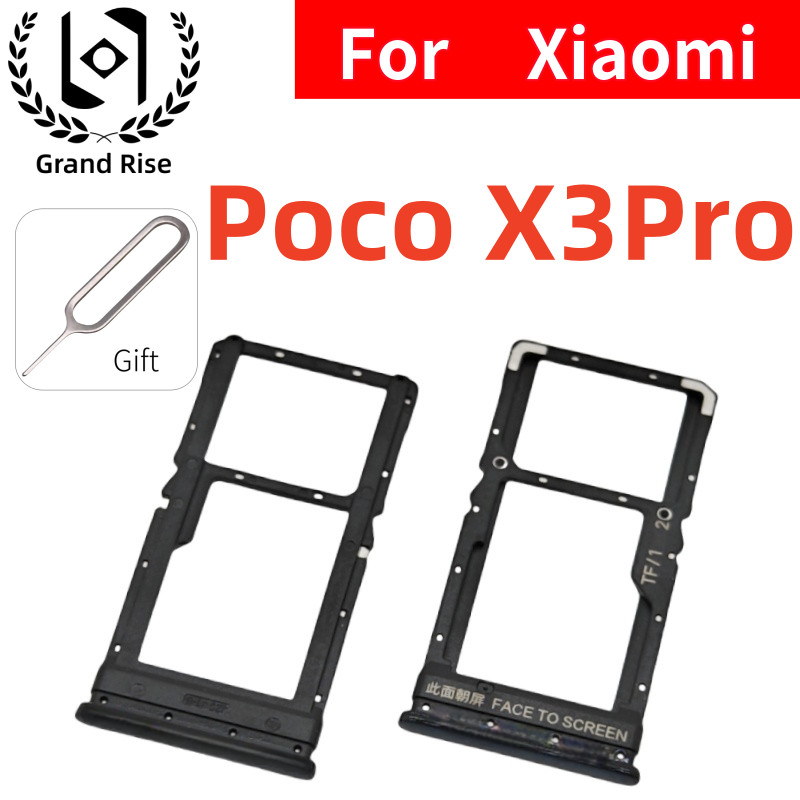 Sim Card Tray Slot For Xiaomi XIAOMI Poco X3 Pro  Phone SIM Micro SD Card   ip Drawer Holder