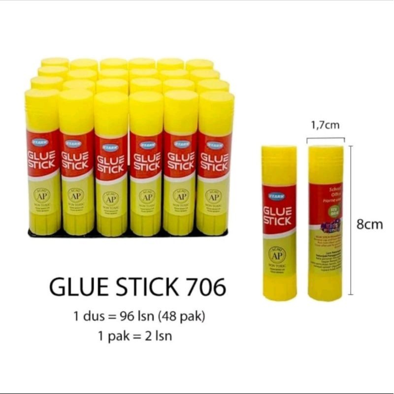

Lem Stik/Glue Stick 8grm Stark ( 1pak/24pcs )