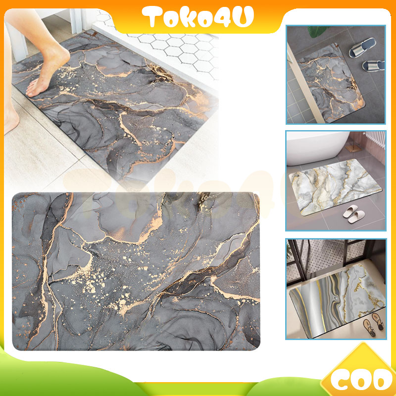 keset kamar mandi motif marmer / keset kamar anti slip / keset kamar mandi serap air anti slip /