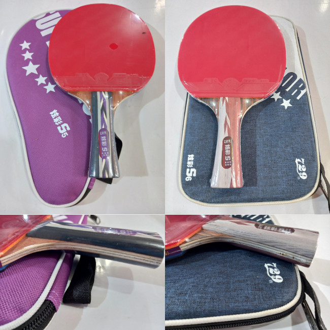 Bet Tenis Meja Pingpong 729 Carbon Super Color  Bintang 5 6