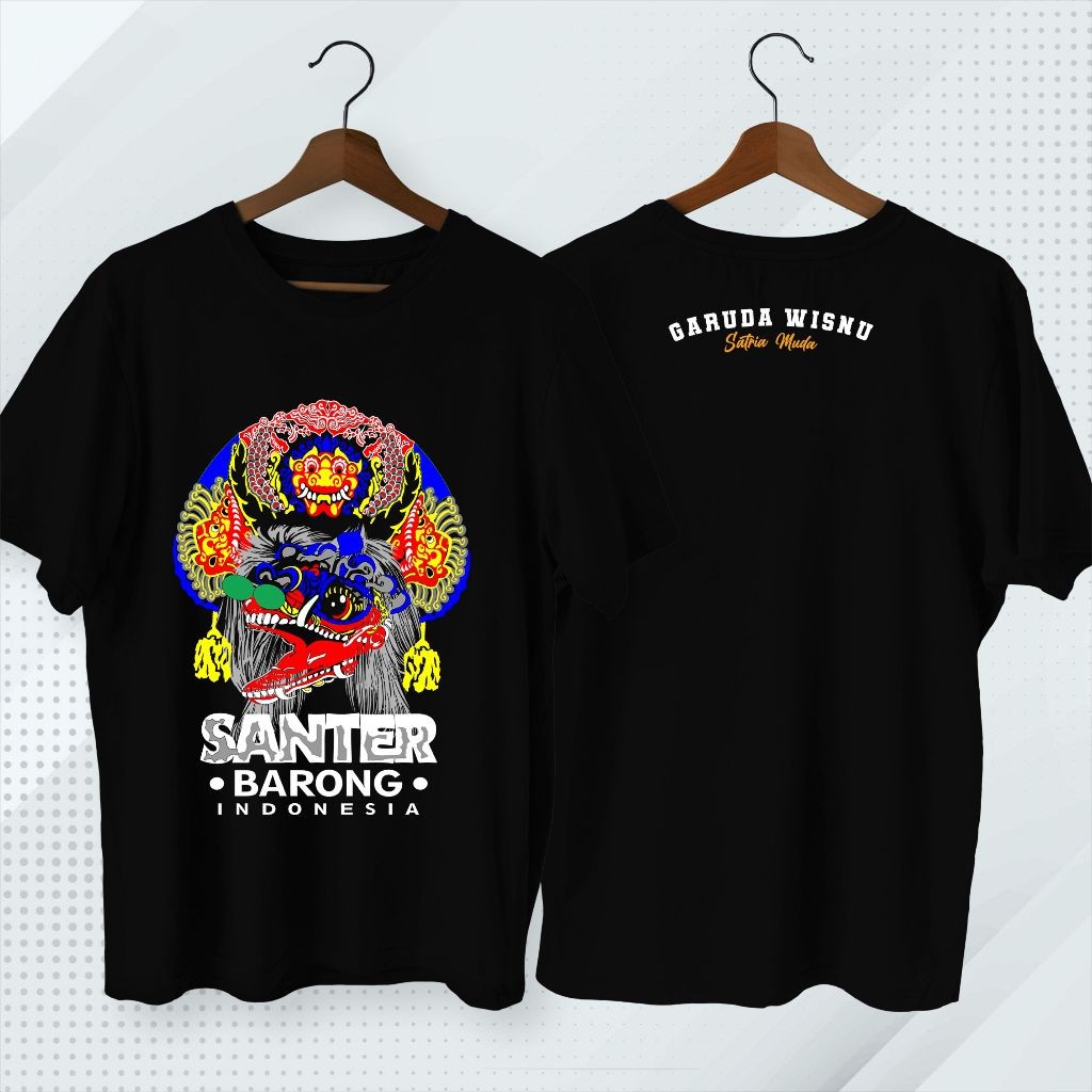 Kaos Santer GWSM GARUDA WISNU SATRIA MUDA Pria Wanita Pakaian T Shirt