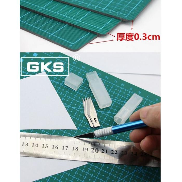

Work Cutting Mat Pad Alas Potong Grid A3 45 x 30cm Green
