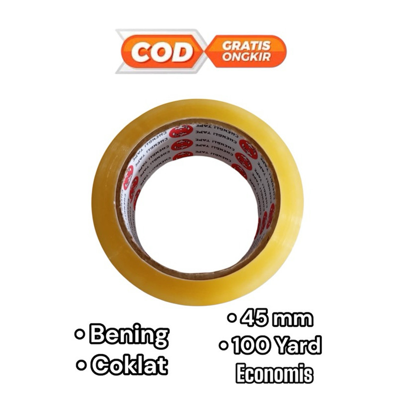 

LAKBAN BENING 100YARD | LAKBAN COKELAT 100YARD ECONOMIS X 45MM