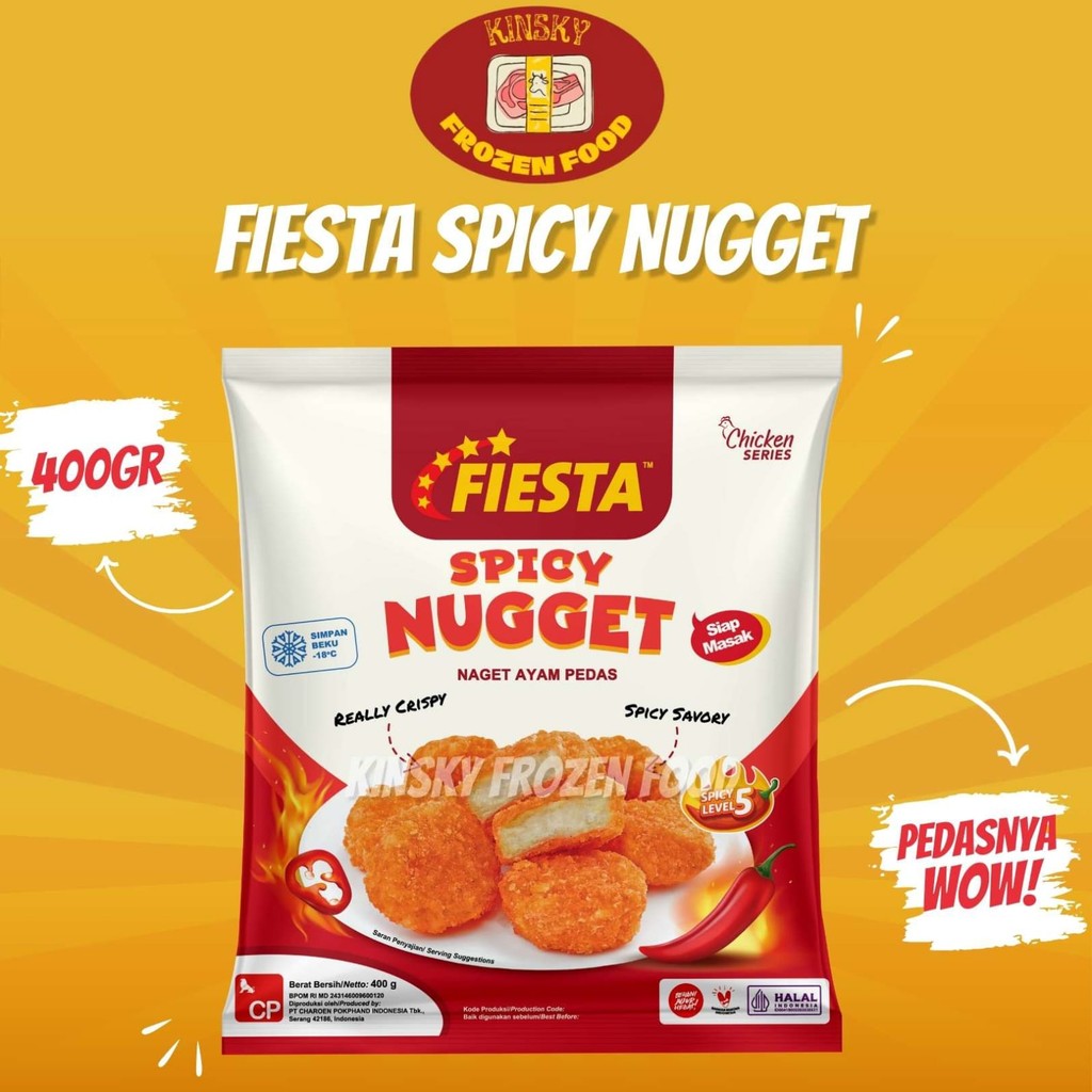 

FIESTA SPICY NUGGET 400GR/FIESTA SPICY NUGGET 400 GR