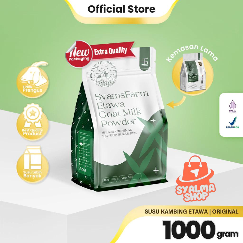 

Ternak Syams Susu Kambing Etawa Bubuk 1 Kg Rasa Original Goat Milk Powder Drink