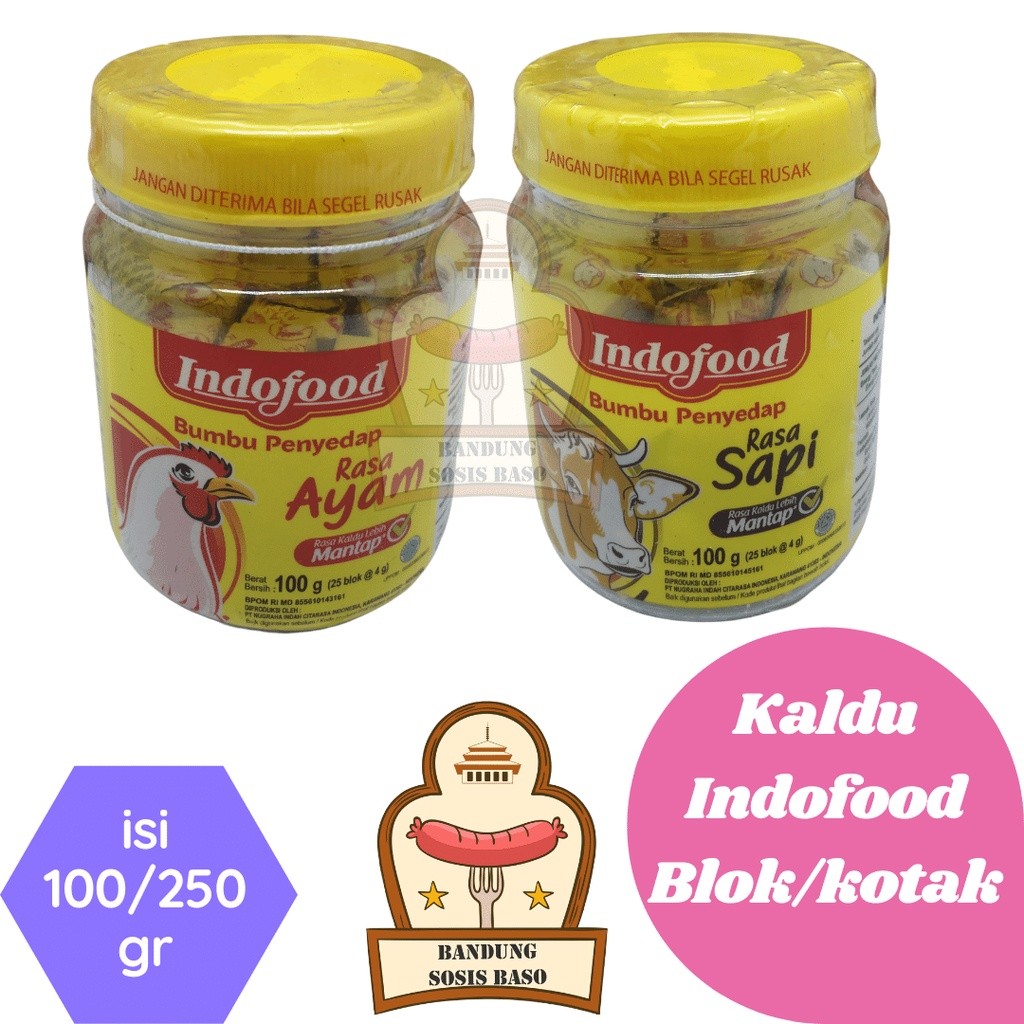 

Kaldu Blok Indofood (Ayam/Sapi) Box isi 25pcs - Bumbu Wajib untuk Kuah Gurih & Kaya Rasa