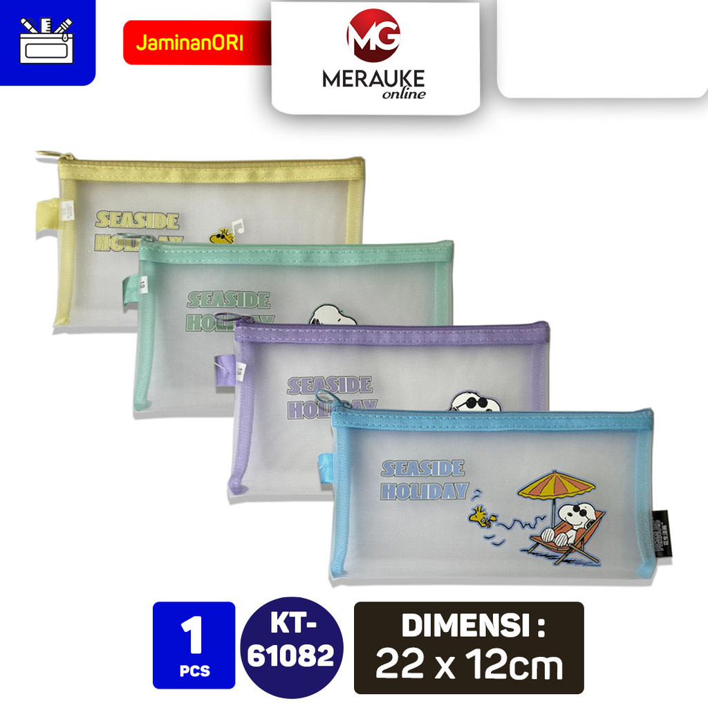 

KINHSHION Tempat Pensil Jaring Pencil Case Jala SNOOPY KT 61082