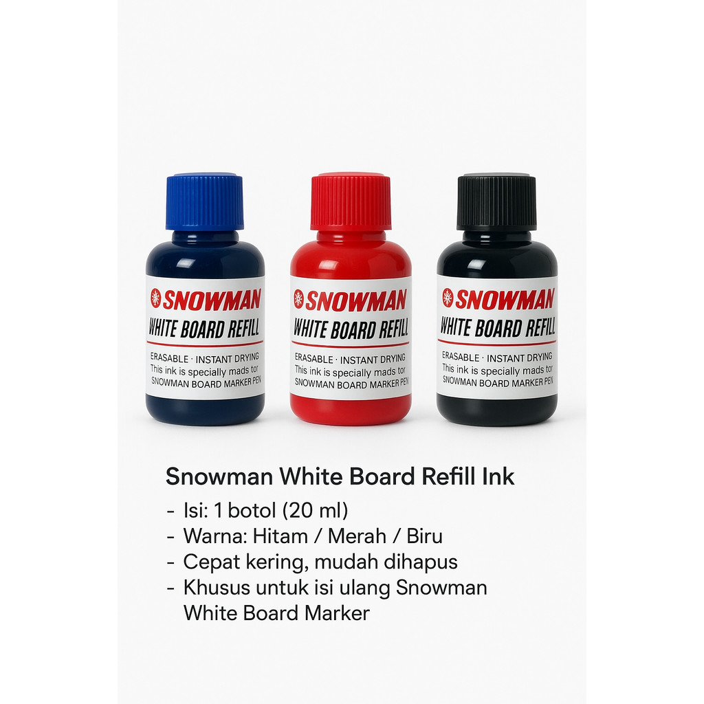 

Tinta Non Permanent / Refill Spidol Snowman Non Permanent / Refil Tinta Spidol Non Permanent