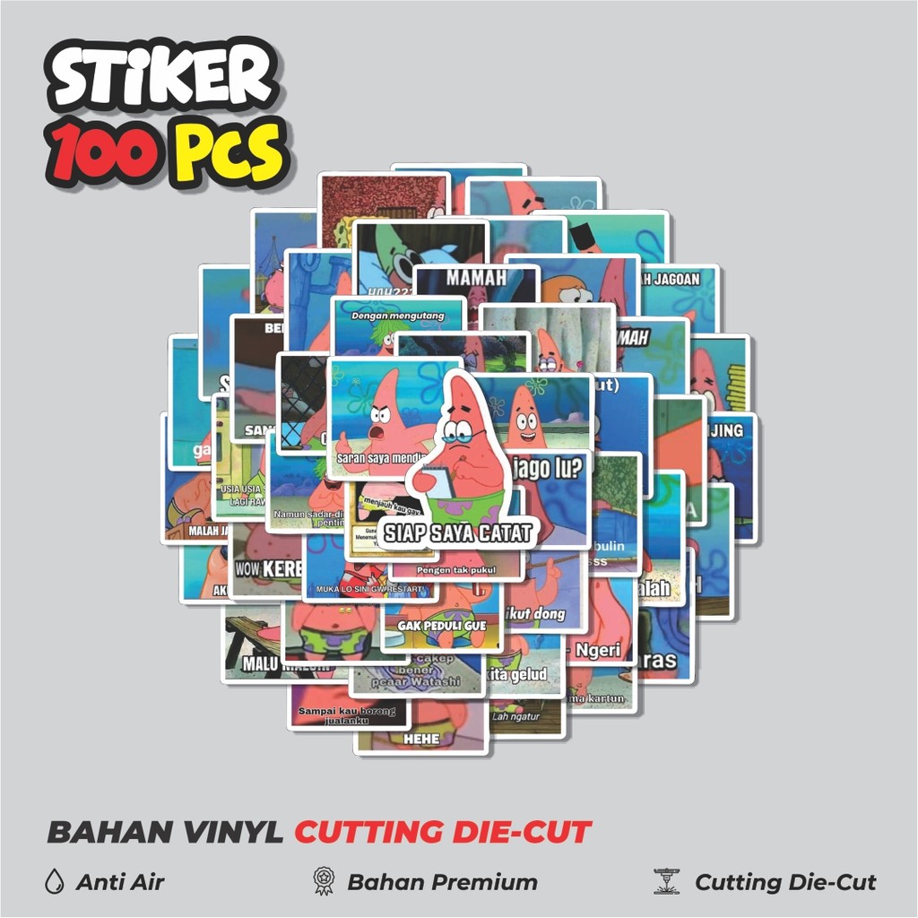 

Terbaru! 50 pcs Stiker Patrick Meme V1 Dekorasi Lucu Kreatif untuk Notebook, Skateboard, HP