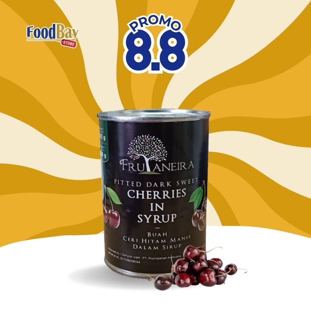 

FRUTANEIRA Dark Sweet Cherries / Dark Cherry / Ceri Hitam 425 Gr
