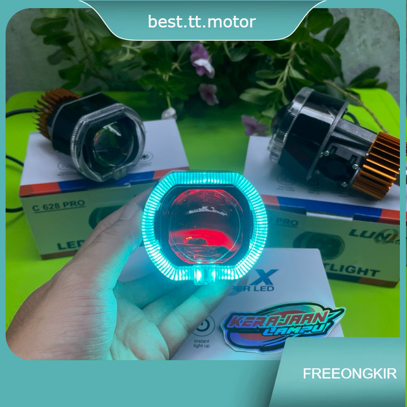 Biled Matrix 2.5 Inch Cahaya Flat Cut Body Black Plus Kipas Pendingin Biled C628 PRO