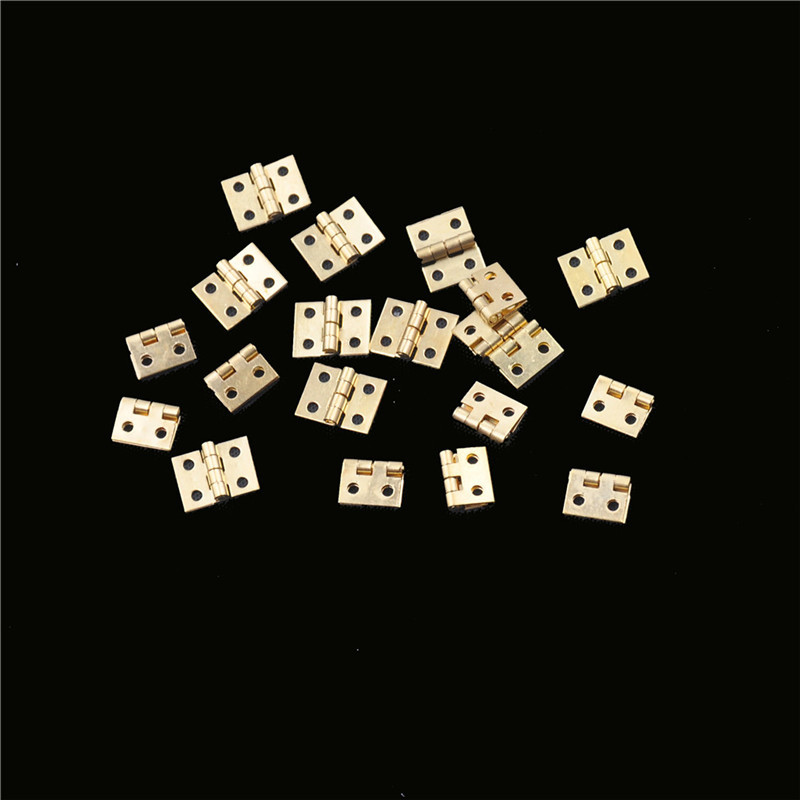 20pcs Mini Brass Plated Hinge Small Decorative Jewelry Cigar Box Hinges
