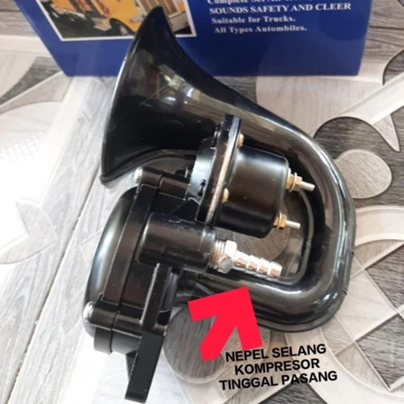 KLAKSON VOLVO SCANIA MERK CICADA TUTUP BESI 12V/24V KLAKSON ANGIN