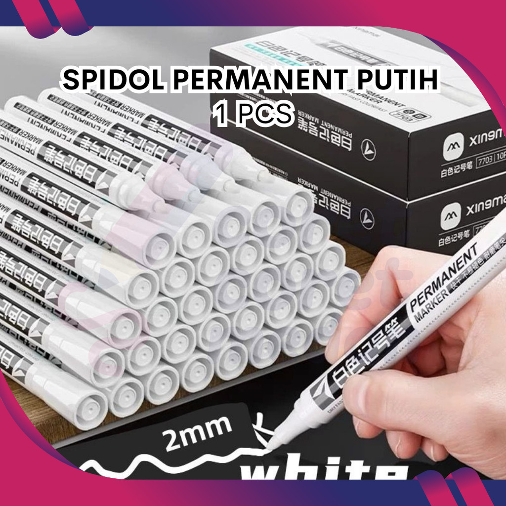 

SPIDOL PERMANENT TINTA WARNA PUTIH PER PCS