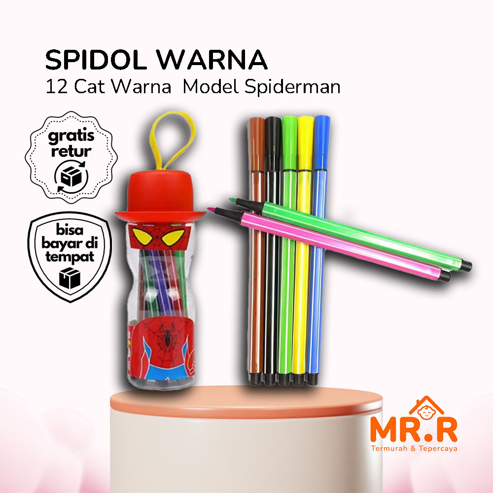 

Spidol Gambar Anak 12 Warna Alat Gambar Anak Lucu Spidol Kartun Spidol Warna 12 PCS Spiderman