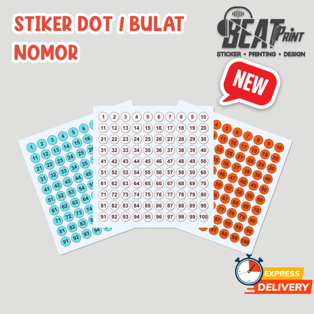 

Sticker Dot | Stiker Bulat Nomor | Label Nomor Angpao | Finger Print
