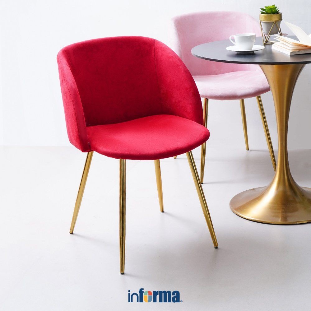 Informa Heinz Kursi Makan Fabric Dining Chair Tempat Duduk Ruang Kursi Kafe Restoran Bangku Lesehan 