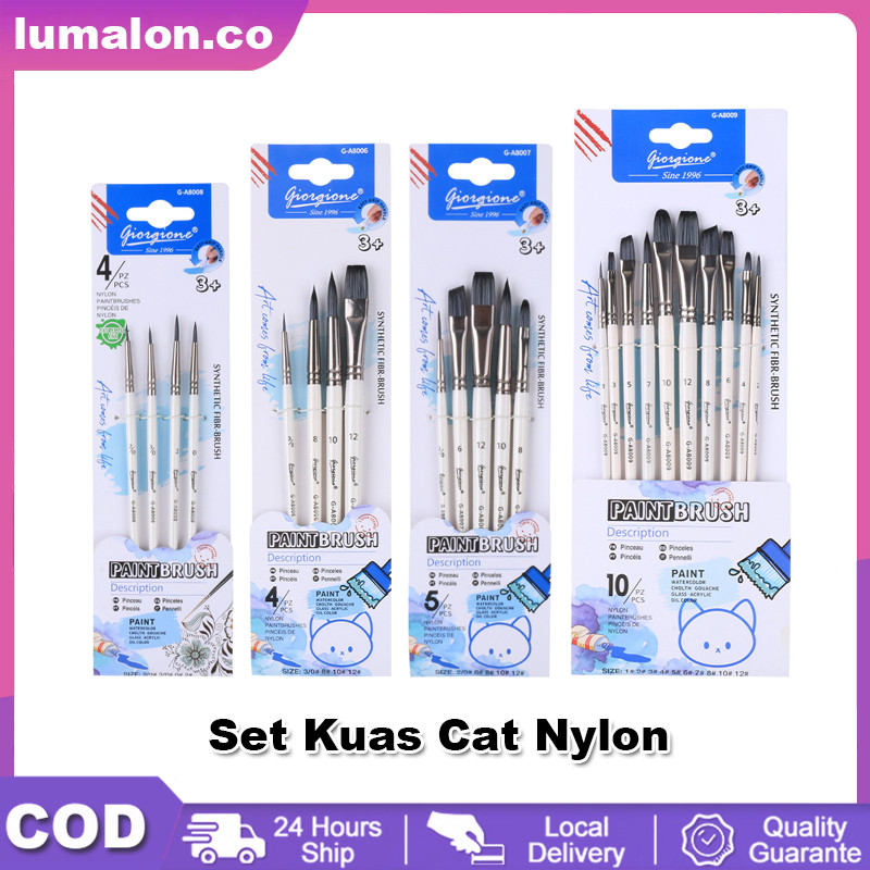 

Set Kuas Cat Nylon G-A8 Cat Air Cat Minyak Cat Akrilik Kuas Dua Warna Pensil Cat Untuk Anak-Anak