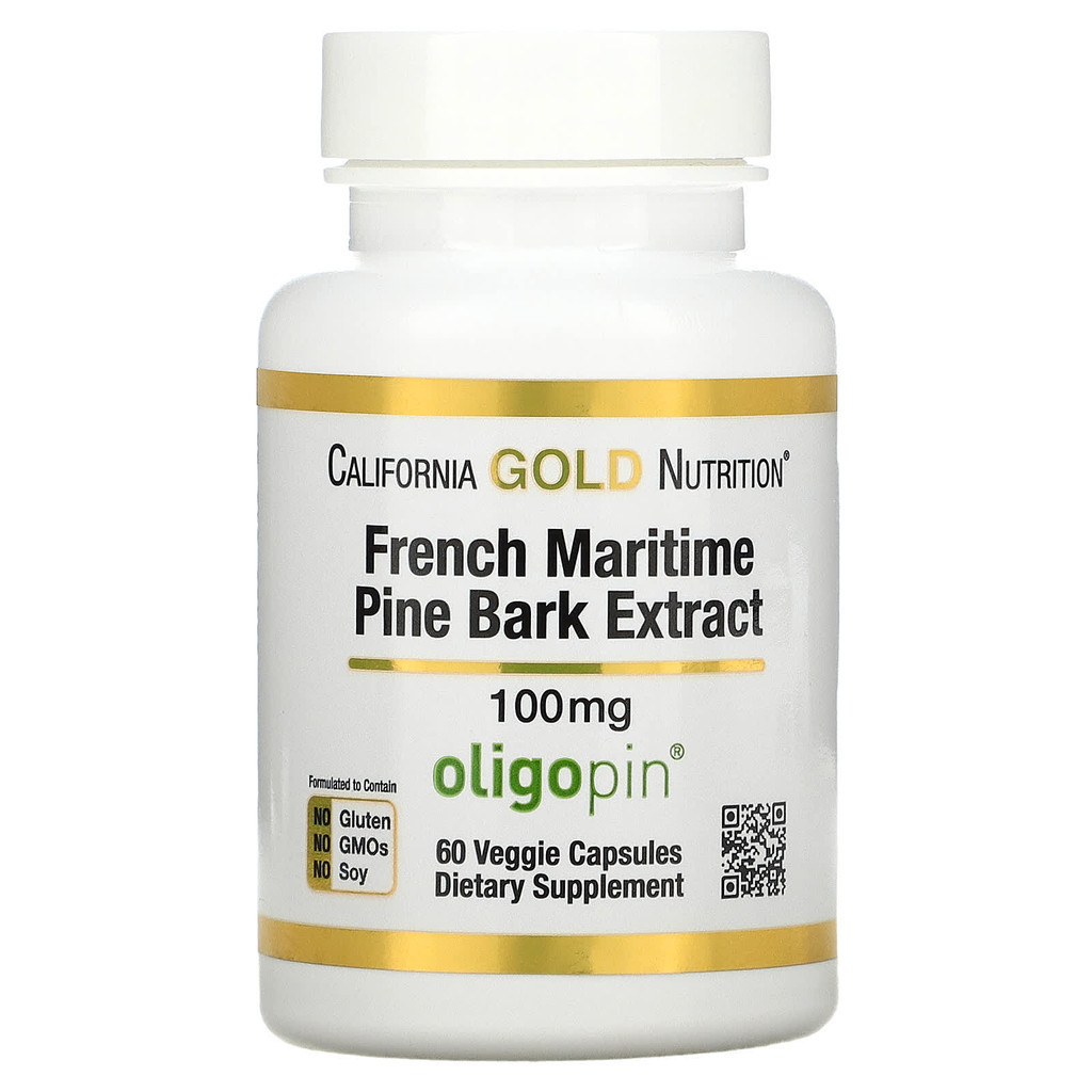 CGN, French Maritime Pine Bark Extract, Oligopin, 100 mg, 60 Veggie