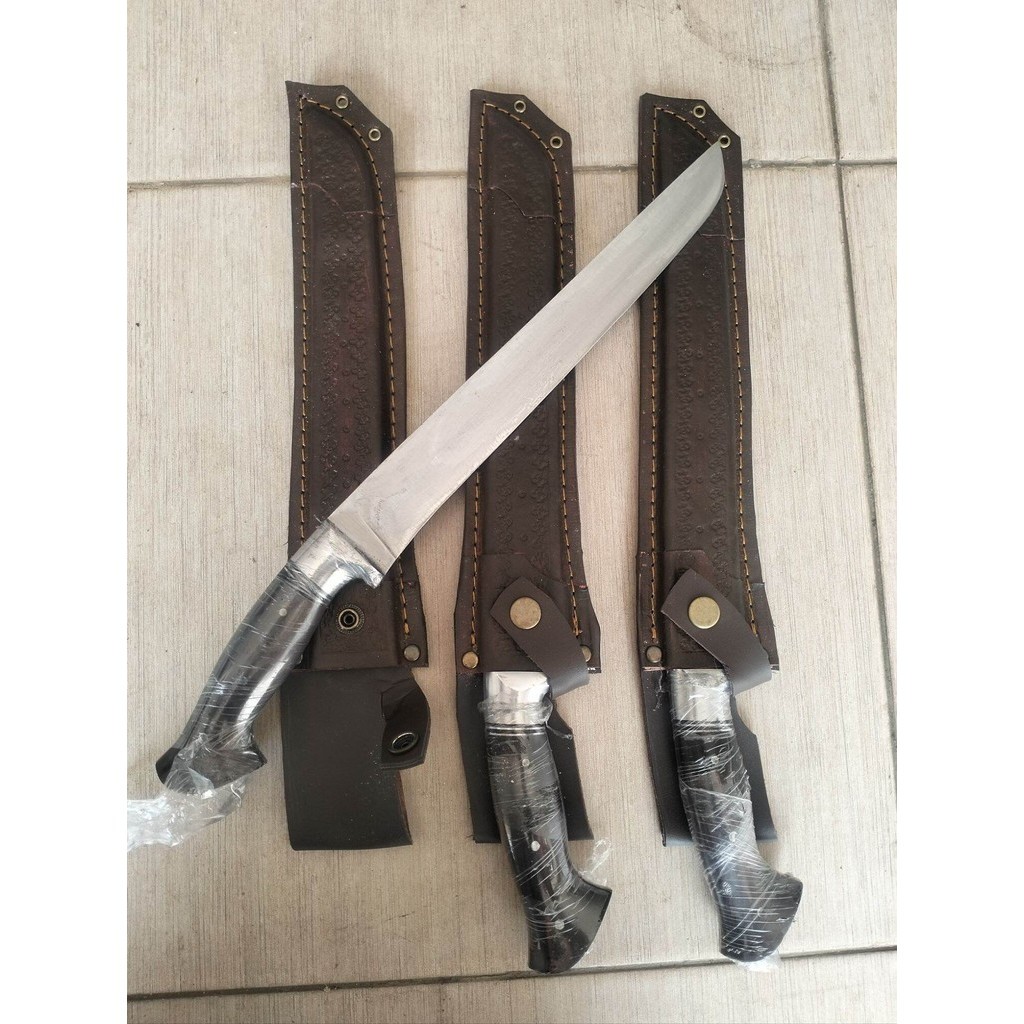 golok sembelih bahan baja HSS ukuran panjang bilah 30cm