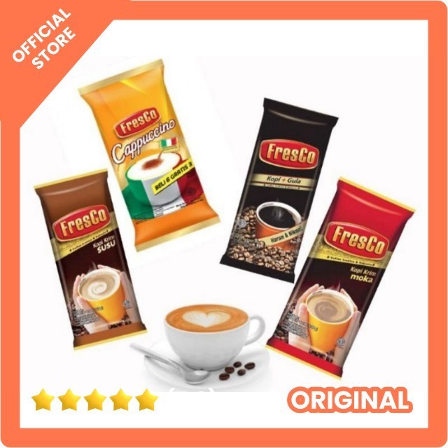 

Fresco Bag kopi instan 9pcs X 25gr cappucino - kopi susu - moca