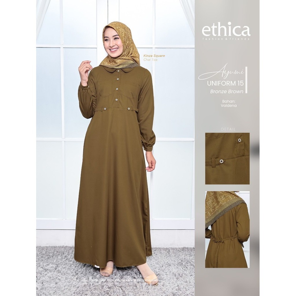 ETHICA - Gamis ASN Ayumi Uniform 15 Original/ Ethica Gamis Baju PNS Ayumi Uniform 15 / Gamis PNS Cok