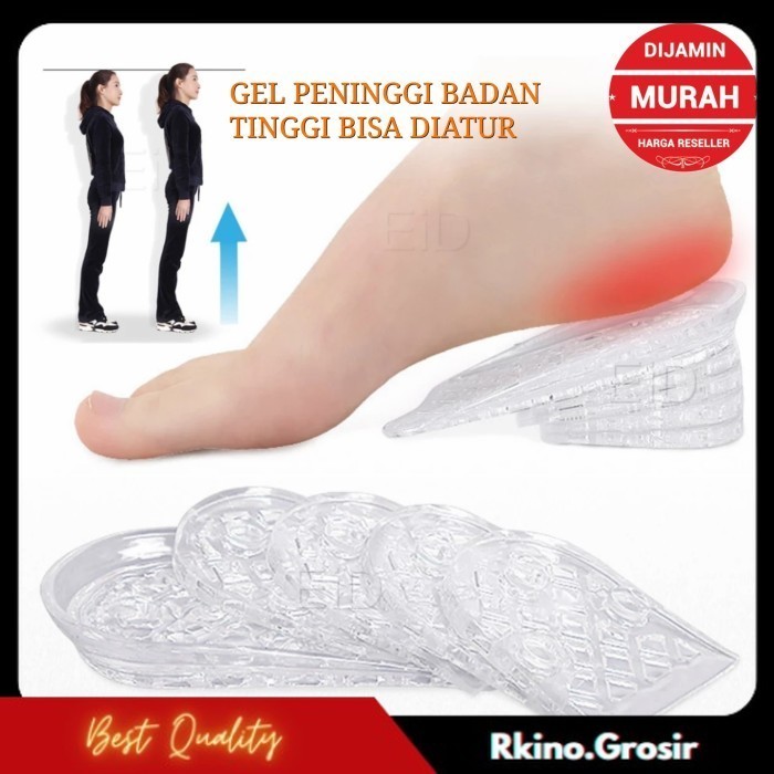 KUALITAS TERBAIK INSOLE SEPATU PENINGGI BADAN INSTANT ALAS SEPATU PENINGGI BAHAN GEL