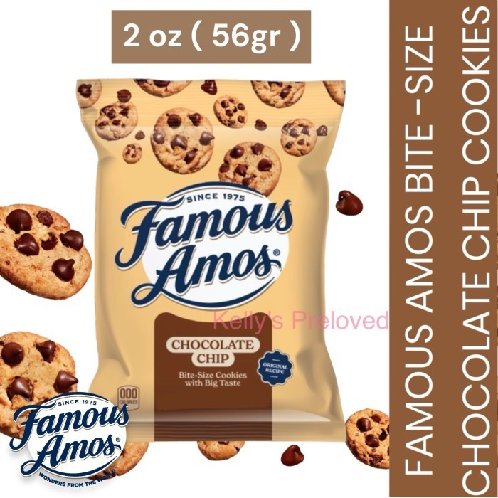 

FAMOUS AMOS BITE SIZE CHOCOLATE CHIP COOKIES 2oz | 56gr