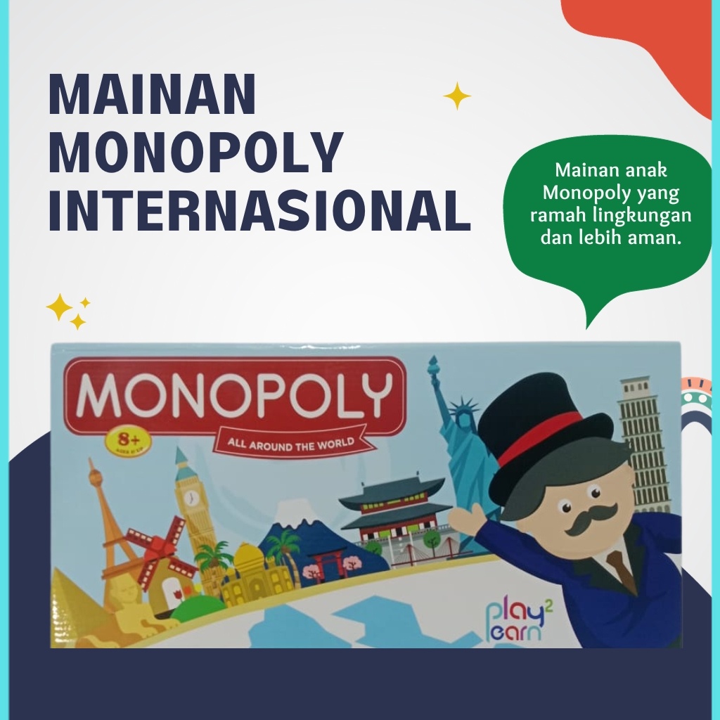 MAINAN MONOPOLY / MAINAN EDUKASI / MAINAN KELUARGA / MONOPOLY AROUND THE WORLD