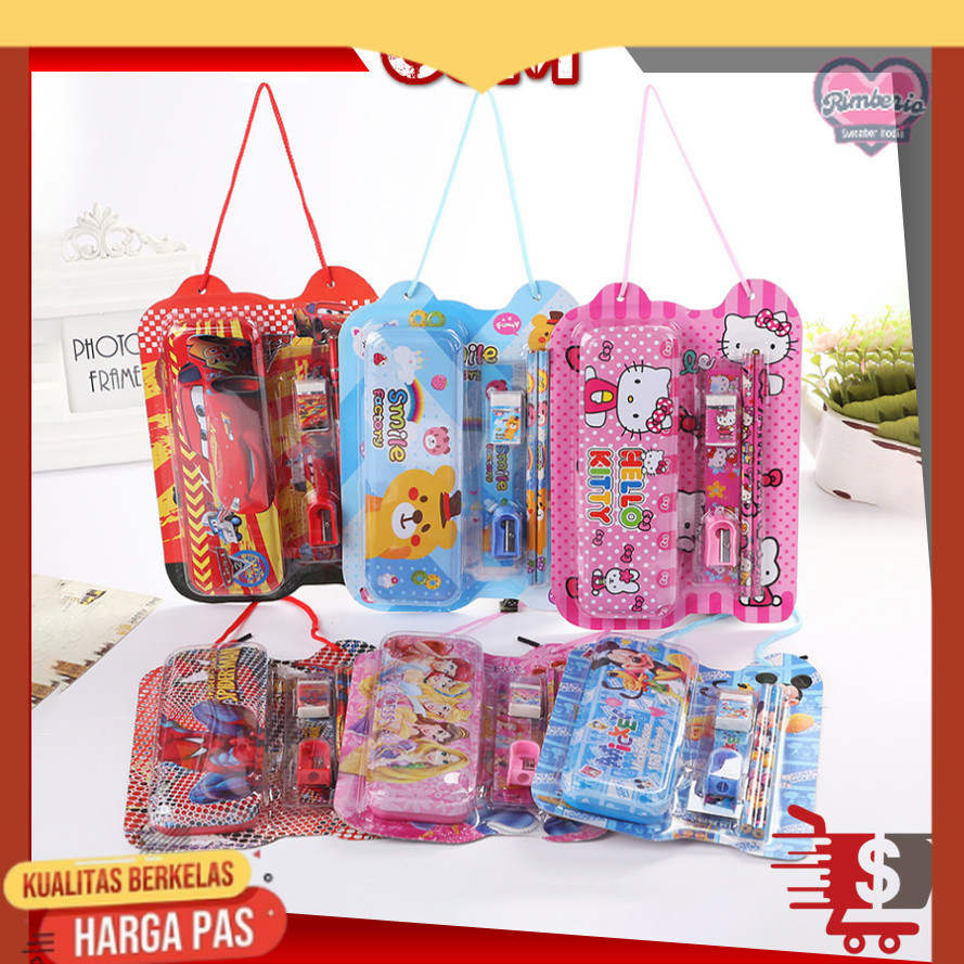 

OSM - S6139 Set Alat Tulis Unisex Lucu / Fancy Set Anak Motif Karakter Lucu / Set Alat Tulis 6 in 1 / Stationery Set Souvenir Anak