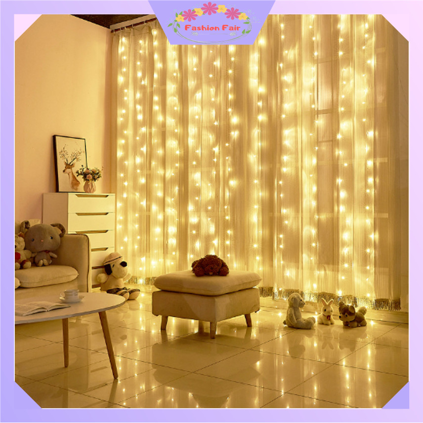 FASHION FAIR L5834 Lampu Natal Tirai LED Lampu Hias Tirai Putih / Biru / Ungu / Pink / Tumblr Tirai 