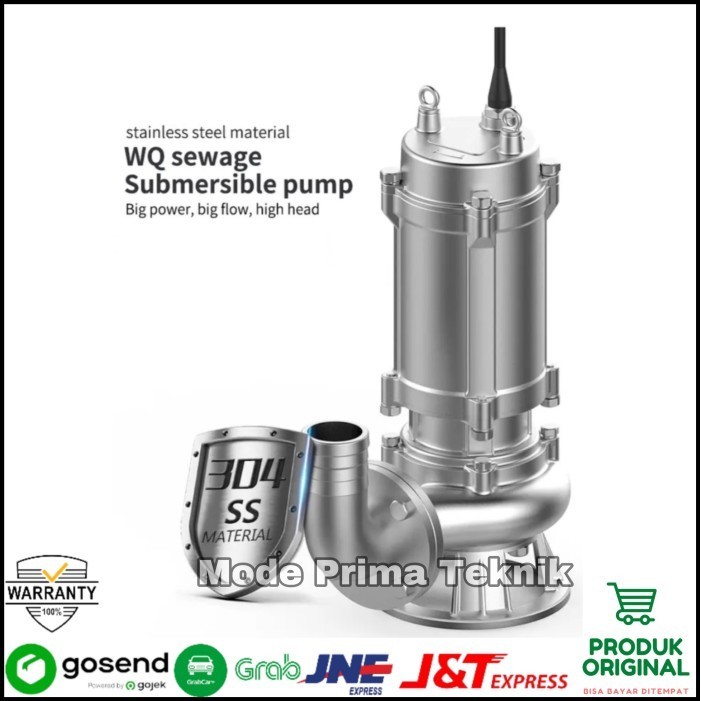 POMPA CELUP 2IN 2HP 380V AIR KOTOR STAINLESS 304 SEWAGE PUMP AIR ASIN