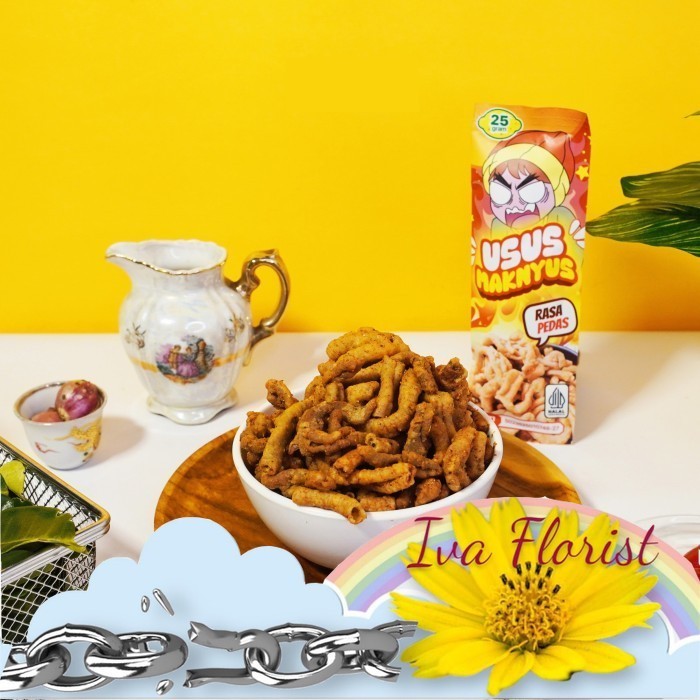 

HOT PEDAS - Kripik usus crispy ayam 25Gr aneka rasa manis asin pedas original balado daun jeruk gorengan kriuk Snack makanan ringan