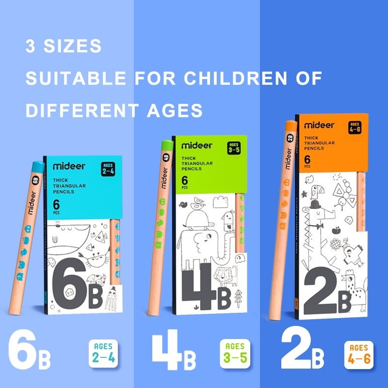 

Mideer Thick Triangular Pencils Pensil Anak