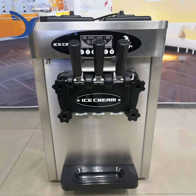 Ice Cream Machine ZY-618STB Stainless Steel LCD Panel Desktop Vertical Small Automatic Home Commerci