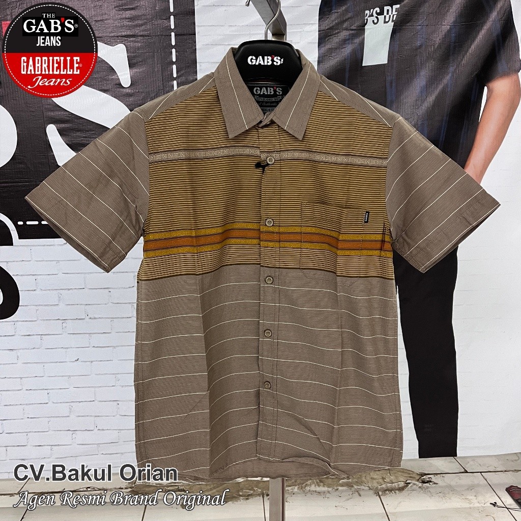 Promo Kemeja Cowok Gab's Gabrielle GBL Original Size S Reguler - REG-GA02580FS-S